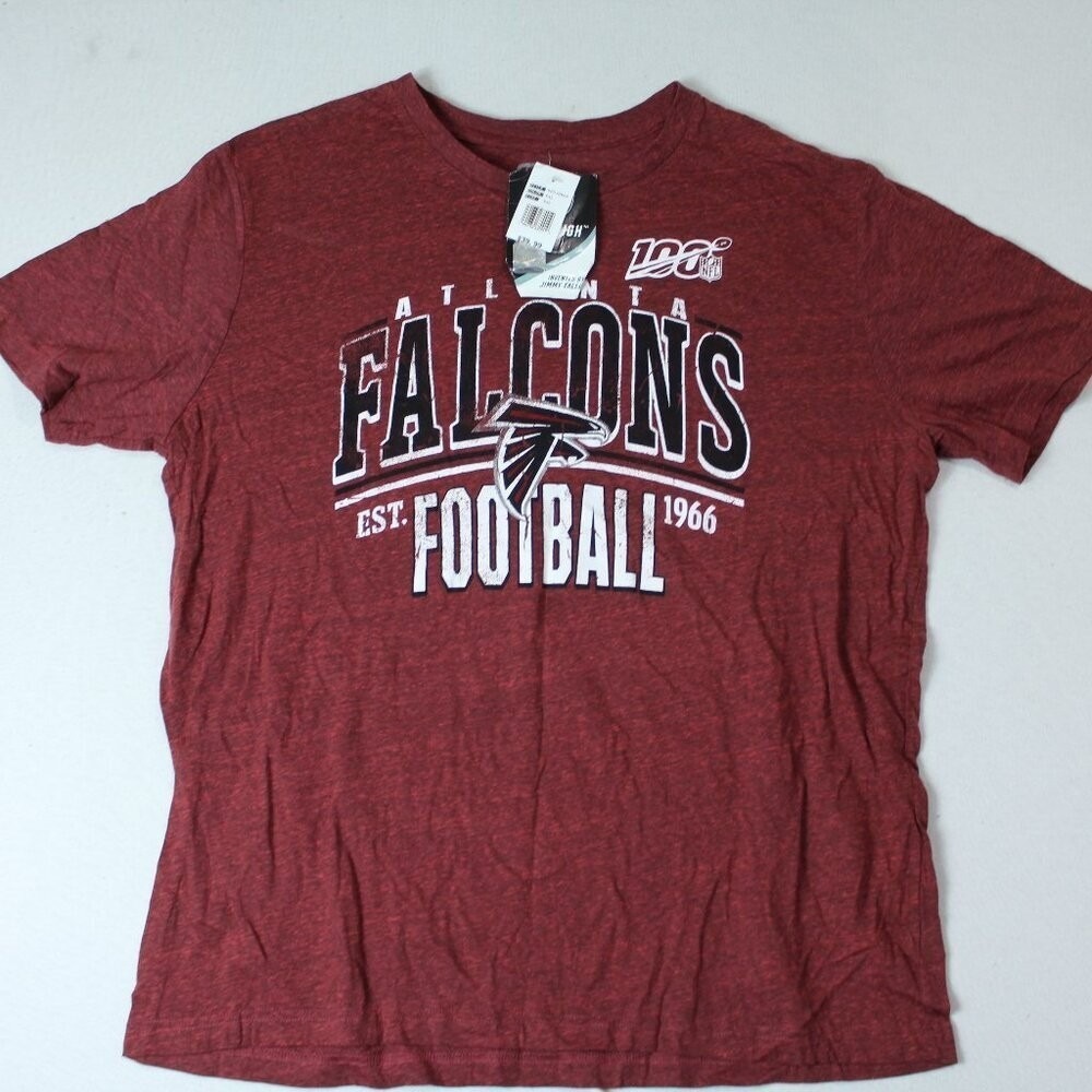 Hands High Men Red Shirt NFL Atlanta Falcons Sleeve Tee Size 2XL C